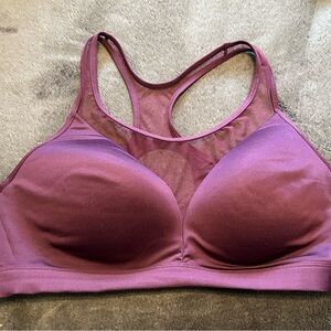 La SENZA Purple Sports Bra with Racerback Design